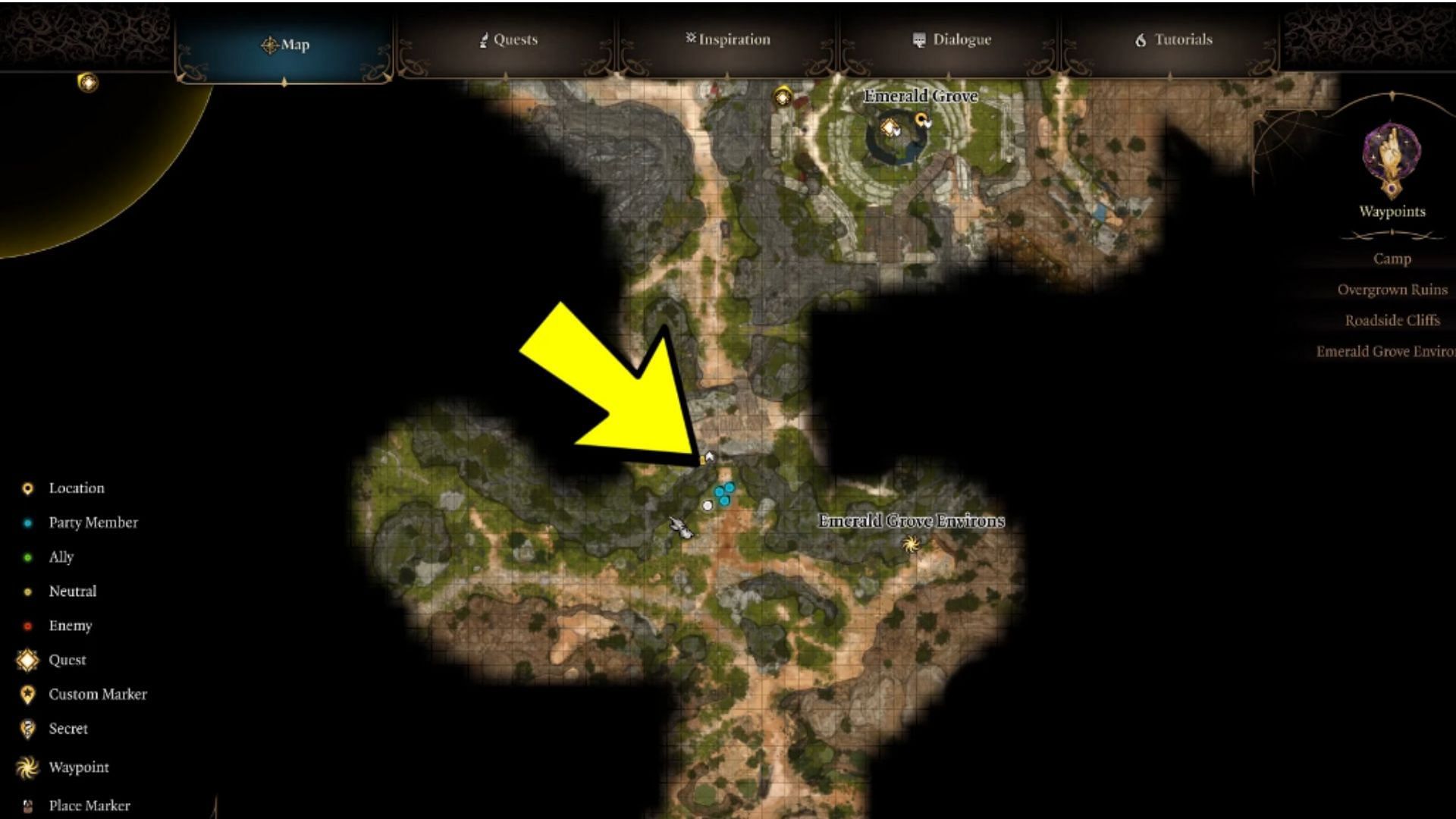 Emerald Grove Environs in Baldur's Gate 3 (Image via Larian Studios)